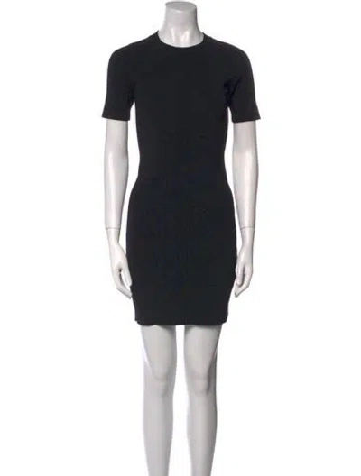 Pre-owned Alexander Wang T Crew Neck Mini Dress In Black
