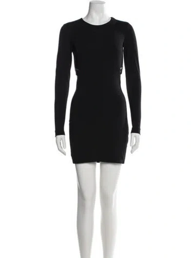 Pre-owned Alexander Wang Crew Neck Mini Dress In Black