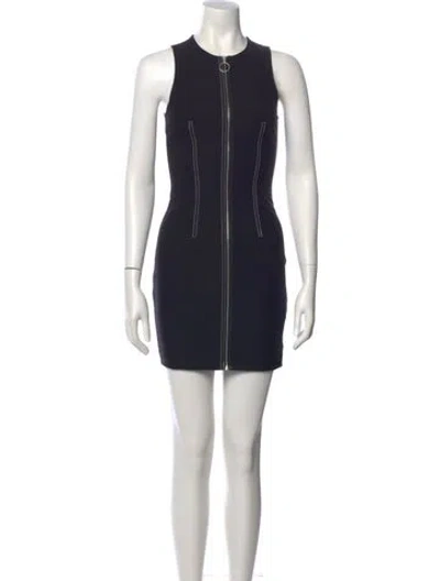 Pre-owned Alexander Wang T Crew Neck Mini Dress In Black