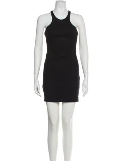 Pre-owned Alexander Wang T Crew Neck Mini Dress In Black