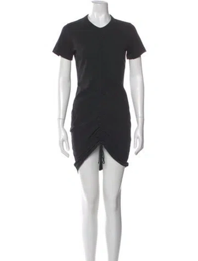 Pre-owned Alexander Wang T Crew Neck Mini Dress In Black