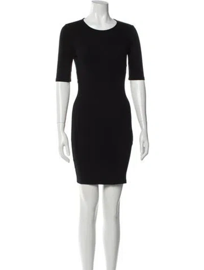 Pre-owned Alexander Wang T Crew Neck Mini Dress In Black