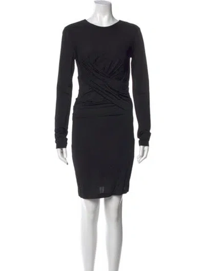 Pre-owned Alexander Wang Crew Neck Mini Dress In Black