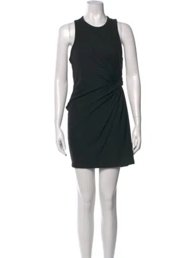 Pre-owned Alexander Wang Crew Neck Mini Dress In Black