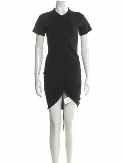 Pre-owned Alexander Wang Crew Neck Mini Dress In Black