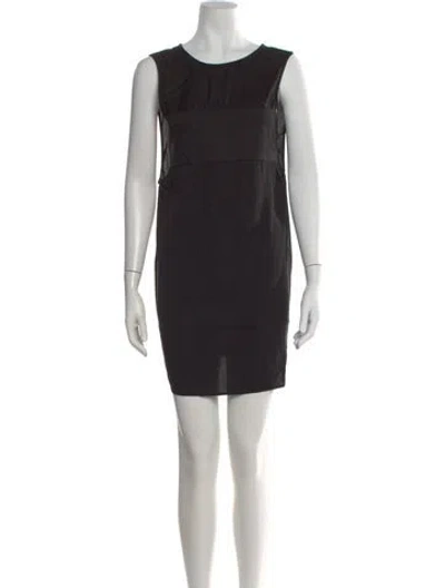 Pre-owned Alexander Wang Crew Neck Mini Dress In Black