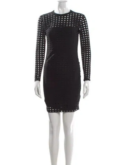 Pre-owned Alexander Wang Crew Neck Mini Dress In Black