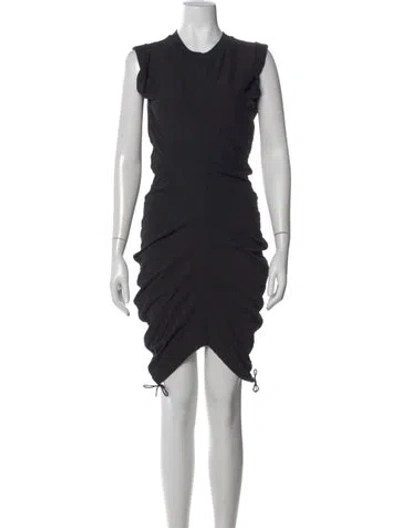 Pre-owned Alexander Wang Crew Neck Mini Dress In Black