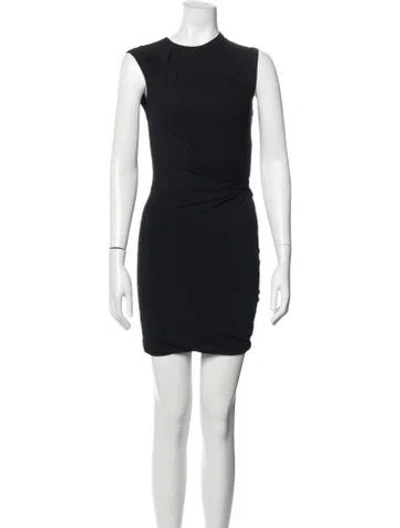 Pre-owned Alexander Wang Crew Neck Mini Dress In Black