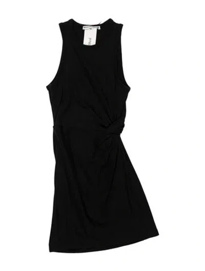 Pre-owned Alexander Wang Crew Neck Mini Dress In Black