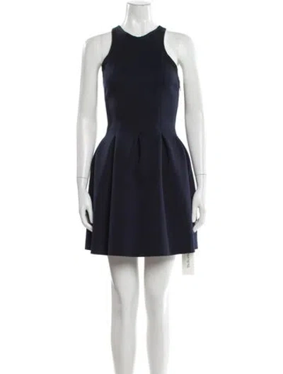 Pre-owned Alexander Wang Crew Neck Mini Dress In Blue