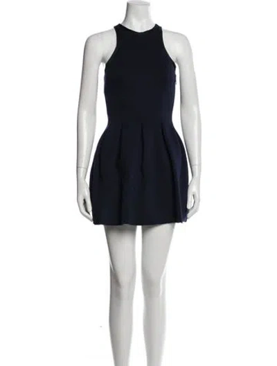 Pre-owned Alexander Wang T Crew Neck Mini Dress In Blue