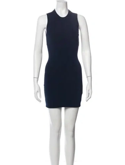 Pre-owned Alexander Wang Crew Neck Mini Dress In Blue