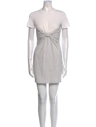 Pre-owned Alexander Wang T Crew Neck Mini Dress In Gray