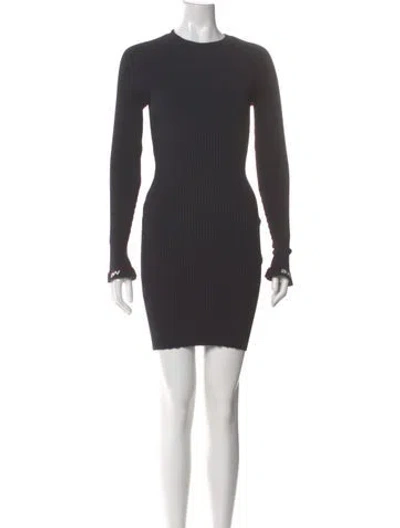 Pre-owned Alexander Wang T Crew Neck Mini Dress In Gray