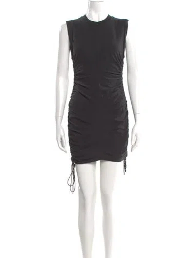 Pre-owned Alexander Wang Crew Neck Mini Dress In Gray
