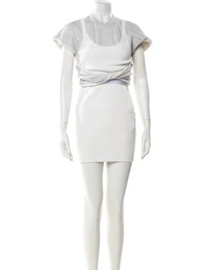 Pre-owned Alexander Wang T Crew Neck Mini Dress In Gray