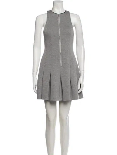 Pre-owned Alexander Wang T Crew Neck Mini Dress In Gray