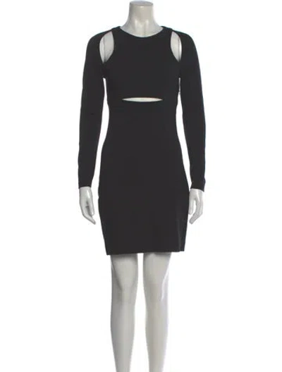Pre-owned Alexander Wang Crew Neck Mini Dress In Gray