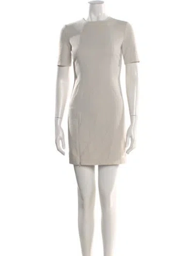 Pre-owned Alexander Wang Crew Neck Mini Dress In Gray