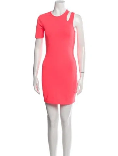 Pre-owned Alexander Wang Crew Neck Mini Dress In Pink