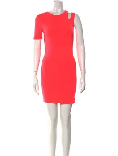 Pre-owned Alexander Wang Crew Neck Mini Dress In Pink