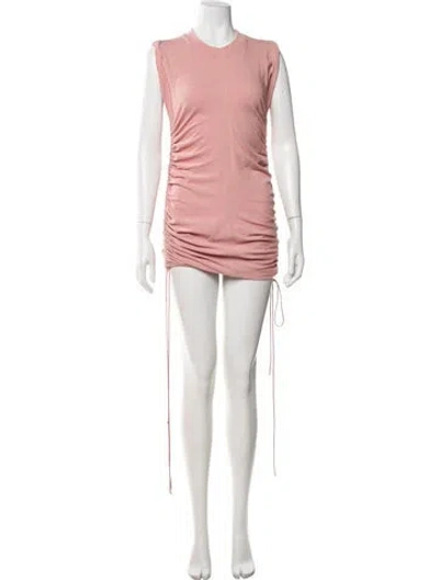 Pre-owned Alexander Wang T Crew Neck Mini Dress In Pink