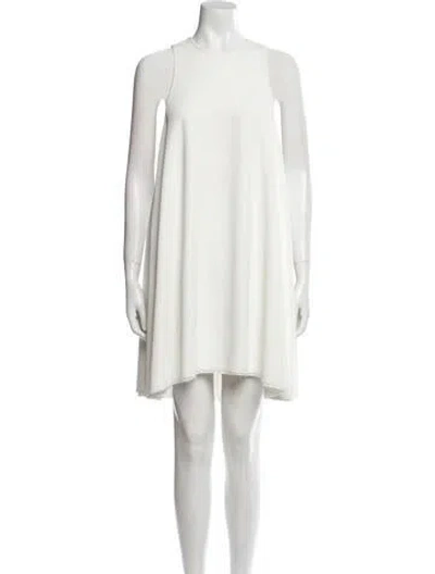 Pre-owned Alexander Wang T Crew Neck Mini Dress In White