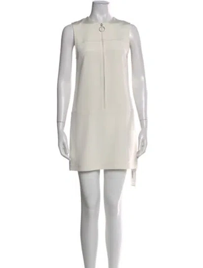 Pre-owned Alexander Wang Crew Neck Mini Dress In White