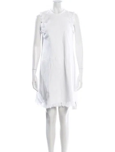 Pre-owned Alexander Wang Crew Neck Mini Dress In White