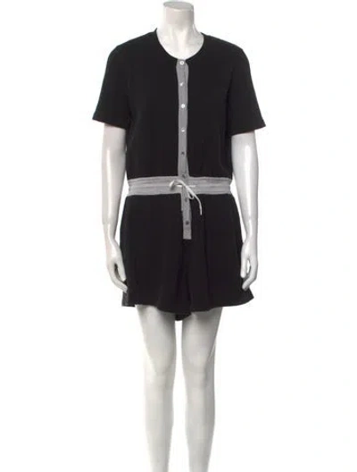 Pre-owned Alexander Wang T Crew Neck Romper In Black