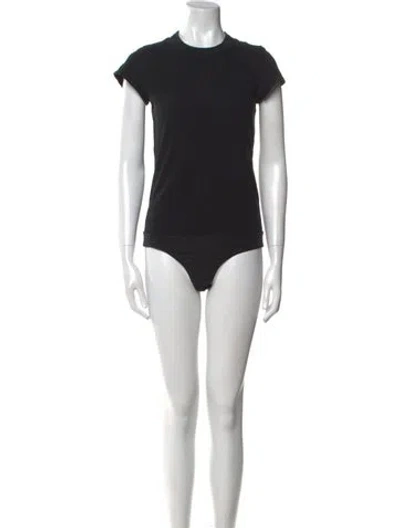 Pre-owned Alexander Wang T Crew Neck Short Sleeve Bodysuit In Black