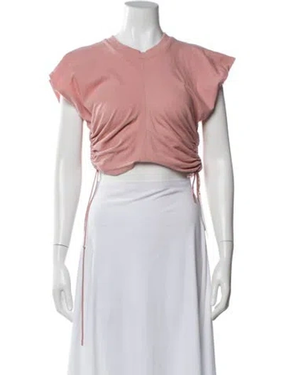 Pre-owned Alexander Wang T Crew Neck Short Sleeve Crop Top In White