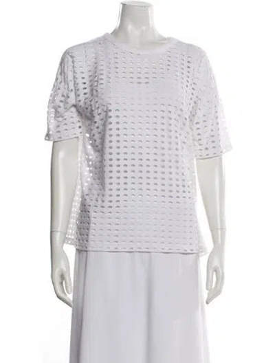 Pre-owned Alexander Wang Crew Neck Short Sleeve Top In White