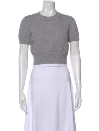 Pre-owned Alexander Wang Crew Neck Short Sleeve T-shirt In Gray