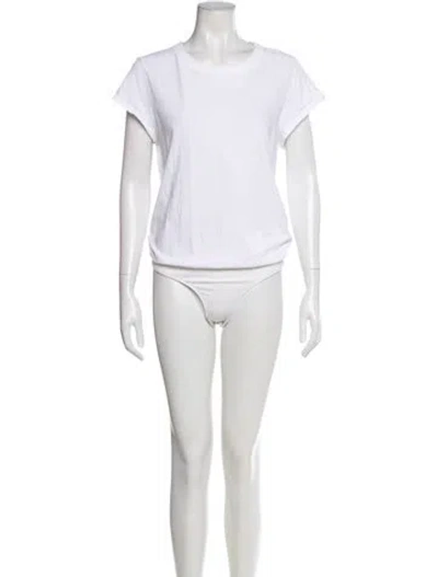 Pre-owned Alexander Wang Crew Neck Short Sleeve T-shirt In White
