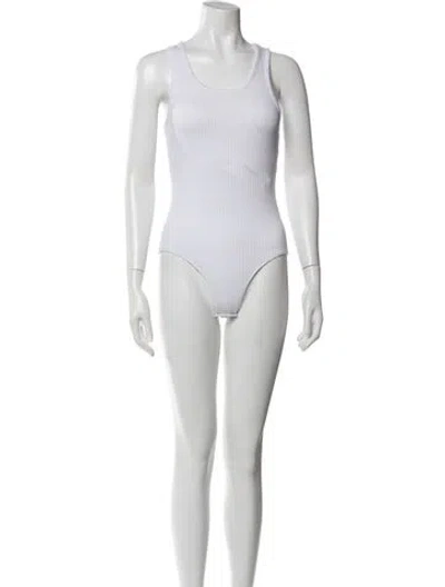 Pre-owned Alexander Wang Crew Neck Sleeveless Bodysuit In White
