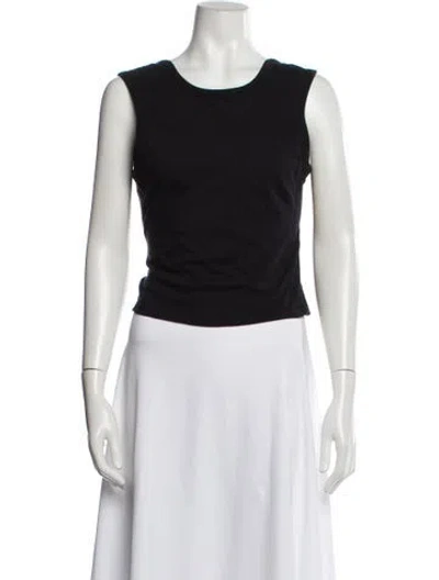 Pre-owned Alexander Wang Crew Neck Sleeveless Top In Black
