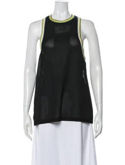 Pre-owned Alexander Wang Crew Neck Sleeveless Top In Black