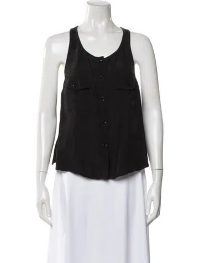 Pre-owned Alexander Wang Crew Neck Sleeveless Top In Gray