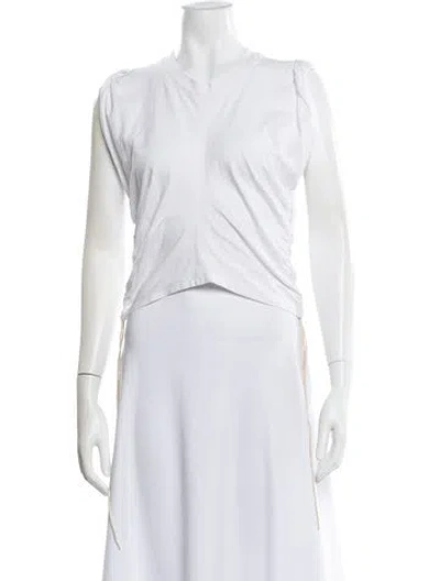Pre-owned Alexander Wang T Crew Neck Sleeveless Top In White