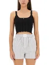 Alexander Wang T Crop Top In Black