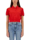 Alexander Wang T Logo Embroidered Cardigan In Red