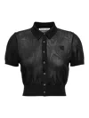 Alexander Wang T T By Alexander Wang Black Cropped Cardigan In Black