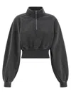 Alexander Wang T T By Alexander Wang Charcoal Cotton Sweatshirt In Gray