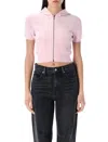 Alexander Wang T T By Alexander Wang Logo Chenille Cropped Hoodie In Light Pink