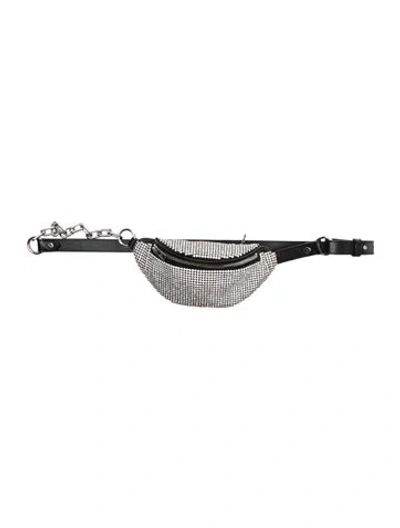 Pre-owned Alexander Wang Crystal Belt Bag In Black