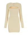 Alexander Wang T Cut-out Knitted Minidress In Nude