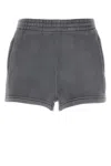 Alexander Wang T T By Alexander Wang Dark Grey Cotton Blend Shorts In Washedasphalt