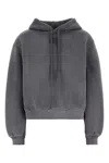 Alexander Wang T Essential Terry Hoodie With Puff Paint Logo-xs Nd T By Alexander Wang Female